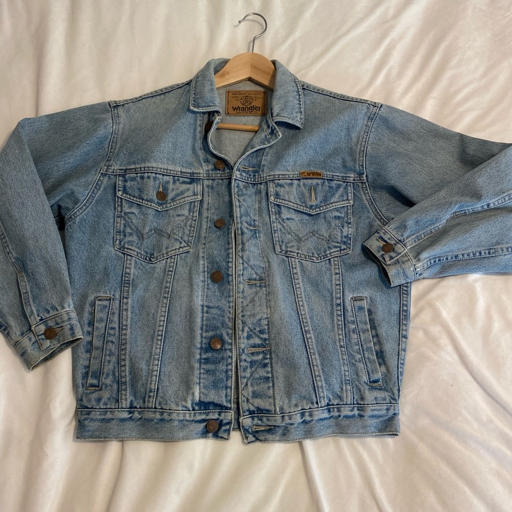 WRANGLER BRAND CLASSIC JEAN JACKET DENIM JACKET THICK FOR MEN